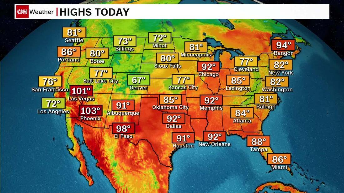 Heat spreads east, storms in the plains - CNN Video