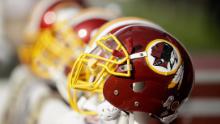 Washington Redskins helmets on the sideline during their game against the San Francisco 49ers at Levi&#39;s Stadium on November 23, 2014 in Santa Clara, California.