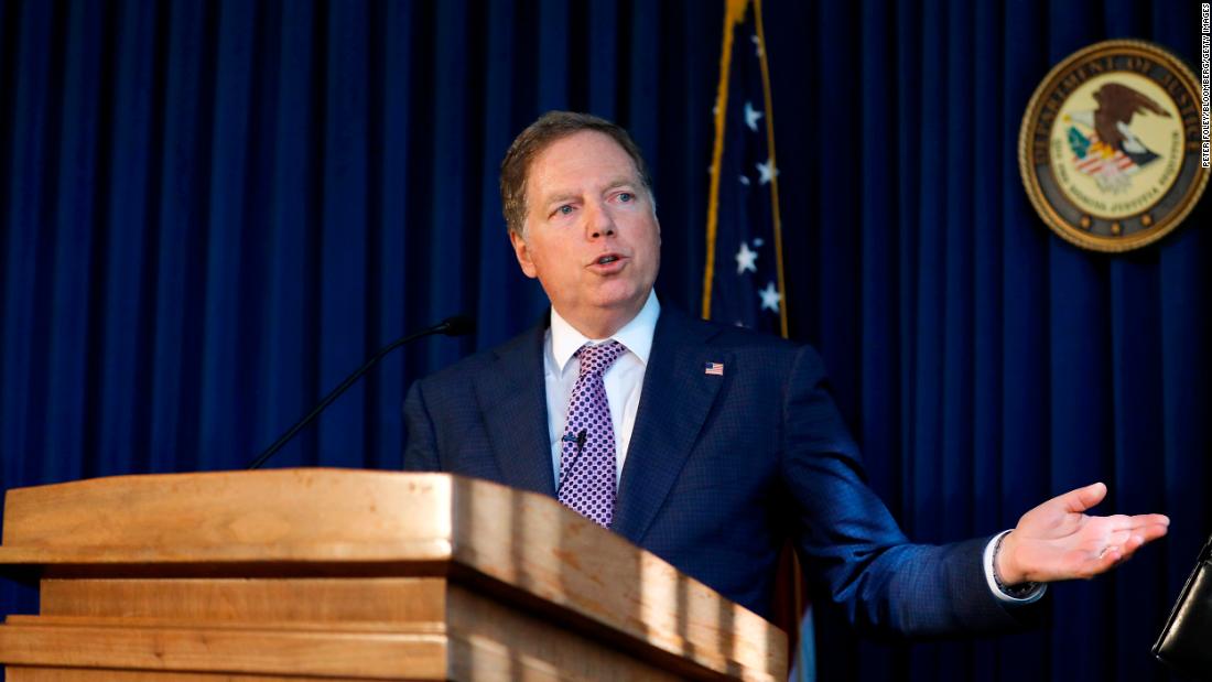 In an extraordinary move, Geoffrey Berman, who has investigated Trump associates, vowed to continue investigations 'without delay or interruption'