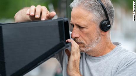 Director Jon Stewart on the set of &#39;Irresistible.&#39; (Daniel McFadden/Focus Features)