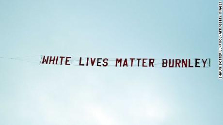 &#39;White Lives Matter&#39; banner over EPL game reflects divisions revealed in CNN&#39;s poll