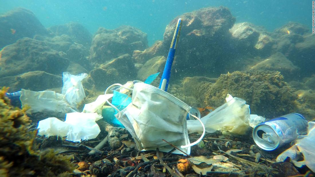 Plastic pollution Covid waste may result in "more masks than jellyfish