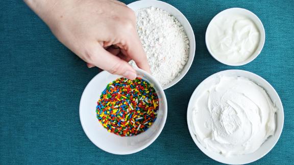 Funfetti dip is make with just three ingredients.