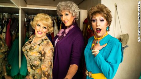 The gentlemen behind drag trio The Golden Gays NYC perform for fans during the Golden Fans at Sea inaugural cruise. Gerry Mastrolia (Rose Nylund), Jason B. Schmidt (Dorothy Zbornak) and Andy Crosten (Blanche Devereaux) incorporate live music in their shows inspired by &quot;The Golden Girls.&quot;