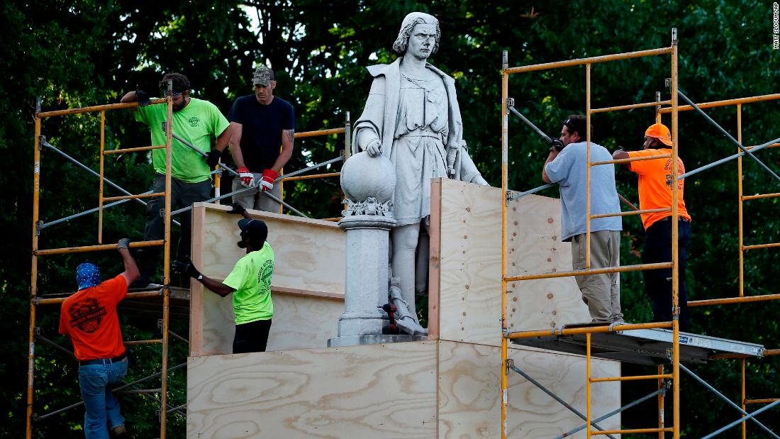 Baltimore Protesters Toppled A Christopher Columbus Statue And Threw It ...