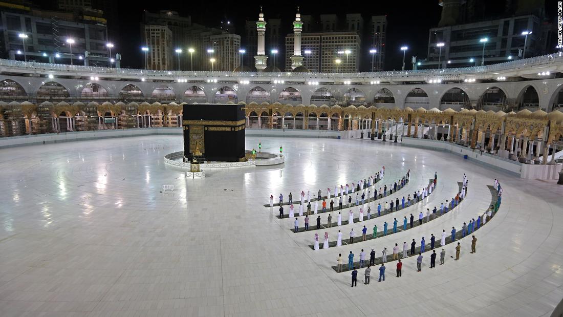 People worship at the Kaaba, Islam&#39;s holiest shrine, at the Grand Mosque complex in Mecca, Saudi Arabia, on June 23. Saudi Arabia has announced it will hold a &lt;a href=&quot;http://www.cnn.com/2020/06/22/middleeast/hajj-pilgrimage-saudi-arabia-coronavirus-intl/index.html&quot; target=&quot;_blank&quot;&gt;&quot;very limited&quot; Hajj celebration&lt;/a&gt; this year.