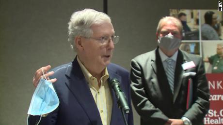 Senate Majority Leader Mitch McConnell wants Americans to wear masks in public until there is a prophylaxis for Covid-19. &quot;Until we find a vaccine, these are really important,&quot; McConnell said Friday while holding up a blue mask, according to CNN affiliate WKYT. &quot;This is not as complicated as a ventilator, and this is a way to indicate that you want to protect others.&quot;