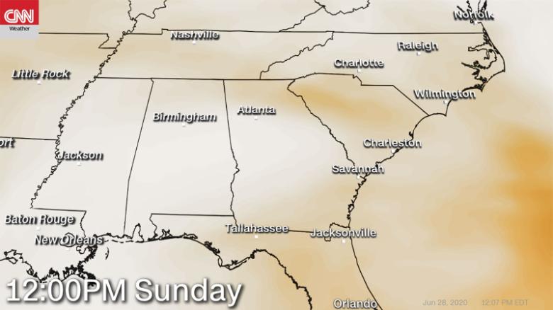 Sahara Dust Plume Map Sahara Dust Cloud Prompts Warning From Health Officials In Georgia - Cnn