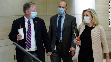 Representatives Doug Lamborn and Liz Cheney, both Republicans, wore masks to a classified House Armed Services Committee briefing on May 28. Cheney, daughter of former Vice President Dick Cheney, has also posted a photo of her father sporting a mask with the quote, &quot;Real men wear masks.&quot;