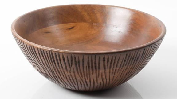 Cravings by Chrissy Teigen Textured Wood Round Serve Bowl