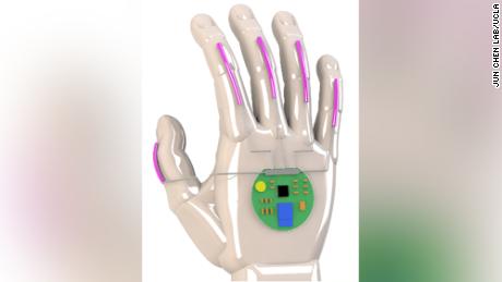 A digital rendering of the glove.