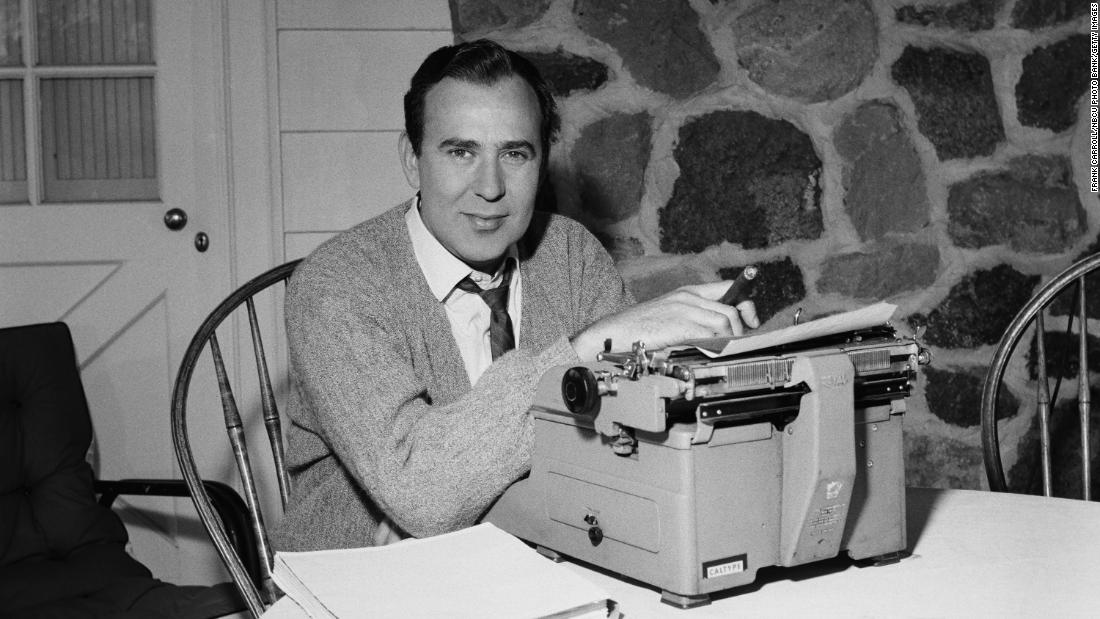 Reiner is pictured at a typewriter in 1960. As a performer, Reiner preferred to play straight man or work behind the scenes.&lt;br /&gt;.