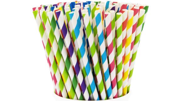 100% Biodegradable Paper Drinking Straws - 200 Pack