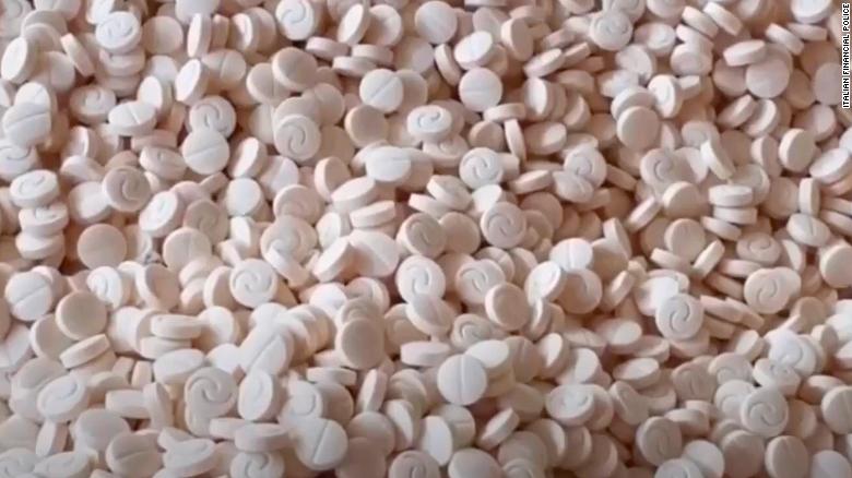 Police said the pills were destined for distribution in Europe.