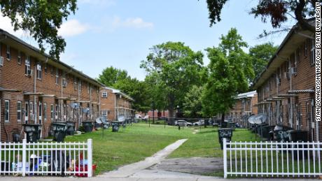 The St. Paul&#39;s public housing community in Norfolk. The averge income in the area is under $12,000. 