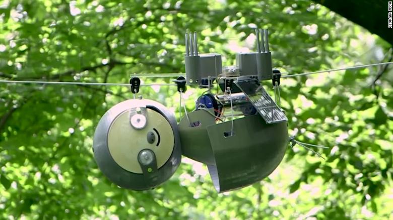 Suspended by cables in the tree canopy high above the Atlanta Botanical Garden in the US state of Georgia, this &lt;a href=&quot;https://edition.cnn.com/2020/08/19/weather/slothbot-climate-monitoring-project-planet/index.html&quot; target=&quot;_blank&quot;&gt;SlothBot&lt;/a&gt; is full of sensors taking readings on everything from temperature, humidity, air quality and carbon dioxide levels. Developed by Georgia Tech, this robot is helping us to measure changes in our climate.