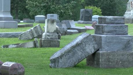 Cemetery in Iowa vandalized, 50 headstones knocked over