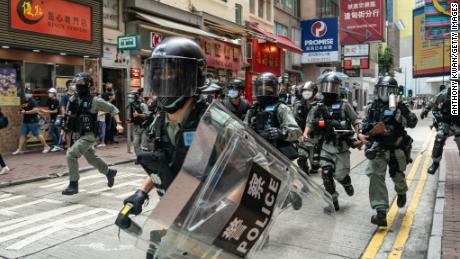 Protests erupt in Hong Kong as first arrest made under new security law