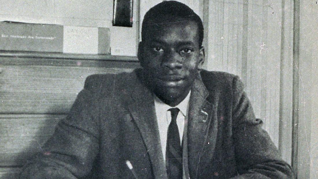 Thomas is seen in a high school yearbook photo. Thomas was born June 23, 1948. He grew up in poverty in segregated Georgia.