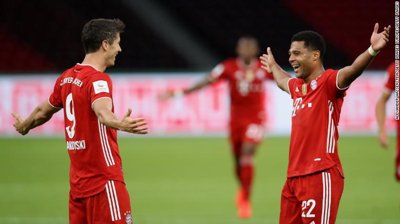 Robert Lewandowski and Serge Gnabry set a new Champions League record this season.