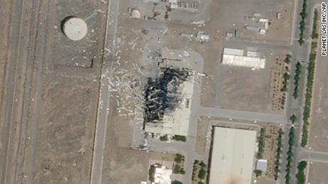 This satellite image from Planet Labs Inc. shows the substantial damage done by an explosion and a fire at an advanced centrifuge assembly plant at Iran&#39;s Natanz nuclear site.