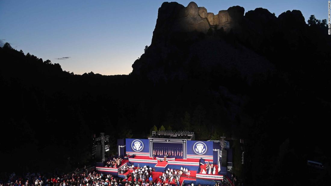 US President Donald Trump speaks at the Mount Rushmore National Memorial in Keystone, South Dakota, on July 3. Social distancing was not observed at the Independence Day celebration, where &lt;a href=&quot;http://www.cnn.com/2020/07/05/politics/donald-trump-july-4-coronavirus/index.html&quot; target=&quot;_blank&quot;&gt;Trump claimed that 99% of coronavirus cases in America are &quot;totally harmless.&quot;&lt;/a&gt;