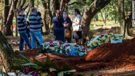 There are so many burials at Vila Formasa these days, that families are restricted to just a few minutes to say their final goodbyes.