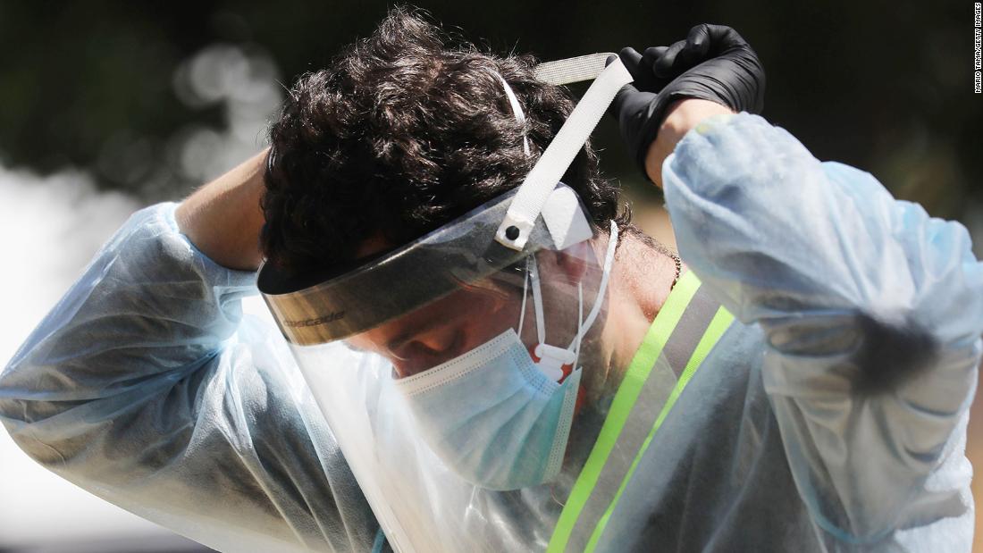 Frontline workers wearing PPE still at more than three times the risk of Covid-19 infection, new study finds - CNN thumbnail