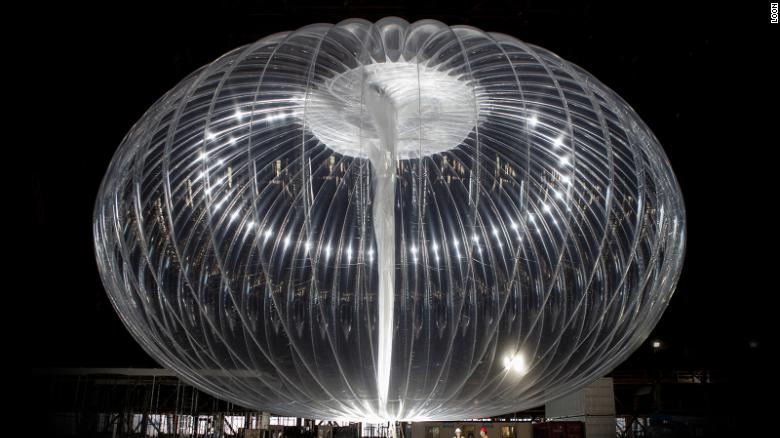 Google is now providing internet in some parts of Kenya through balloons like this one.