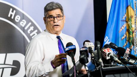 Bruce Dart, chief of Tulsa, Oklahoma, Health Department, speaks during a news conference in Tulsa, Oklahoma, U.S., on Wednesday, June 17, 2020. Dart said he had advised that President Trump's political rally set for Saturday be delayed until conditions were safer. Photographer: Christopher Creese/Bloomberg via Getty Images