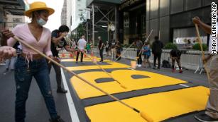 New York City paints Black Lives Matter mural outside Trump Tower in Manhattan