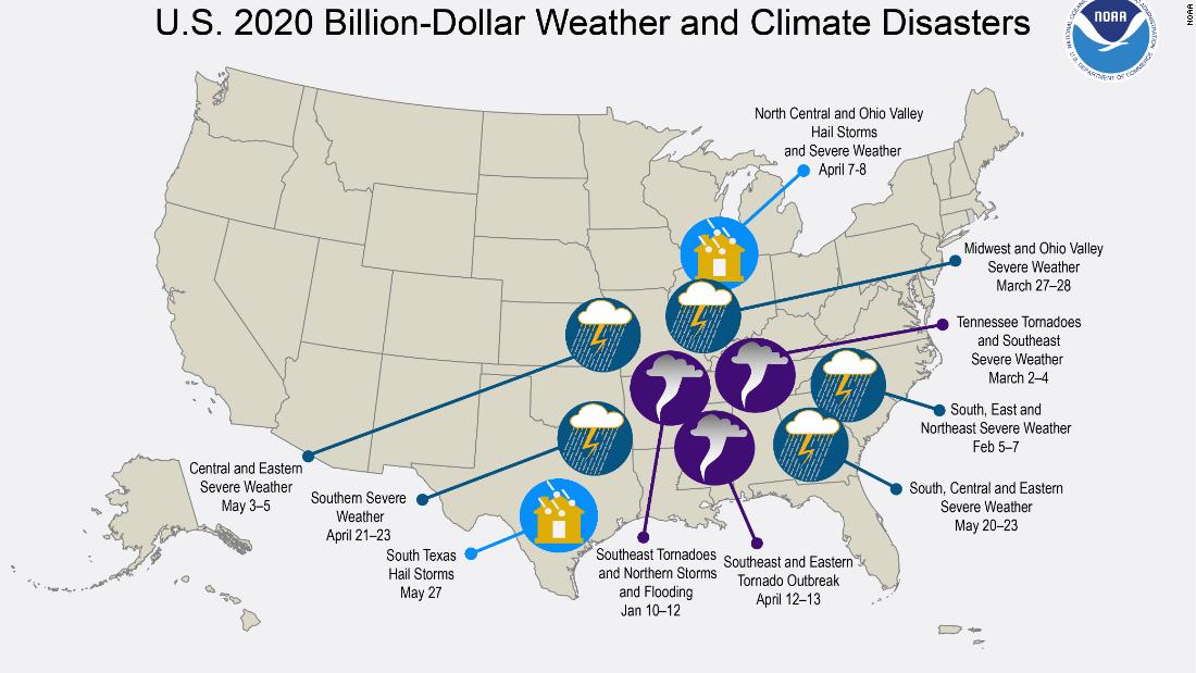 US hits 10th billion-dollar weather disaster of the year -- at a record pace