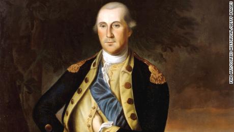 An oil on canvas of George Washington.