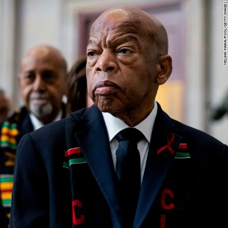 WASHINGTON, DC - OCTOBER 24: Civil Rights icon Congressman John Lewis (D-GA) prepares to pay his respects to U.S. Rep. Elijah Cummings (D-MD) who lies in state within Statuary Hall during a memorial ceremony on Capitol Hill on October 24, 2019 in Washington, DC. (Photo by Melina Mara-Pool/Getty Images)