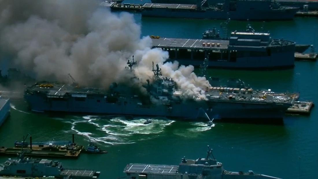 Explosion And Fire Aboard USS Bonhomme Richard Leaves At Least 18 ...