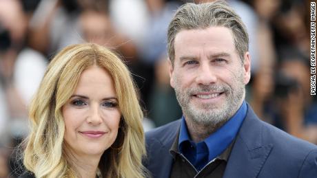 CANNES, FRANCE - MAY 15: Kelly Preston and John Travolta attend the photocall for &quot;Rendezvous With John Travolta - Gotti&quot; during the 71st annual Cannes Film Festival at Palais des Festivals on May 15, 2018 in Cannes, France. (Photo by Pascal Le Segretain/Getty Images)