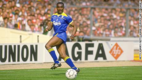 Laurie Cunningham playing for Wimbledon in the 1988 FA Cup final win against Liverpool.