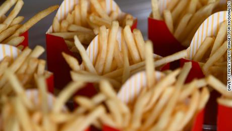 McDonald&#39;s fries are offered at McDonald&#39;s at Made In America Festival on September 2, 2018 in Philadelphia, Pennsylvania.