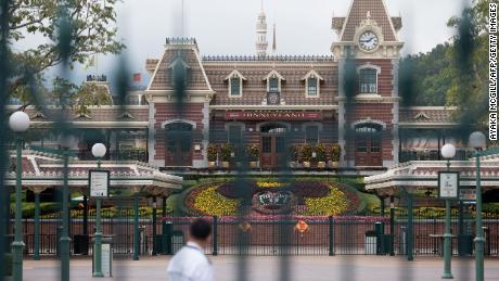 Hong Kong Disneyland on January 26, 2020, during the park&#39;s first round of closures.