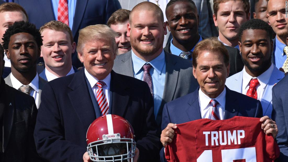 Lou Saban: Trump repeatedly calls famed Alabama football coach Nick Saban  by the wrong name | CNN Politics