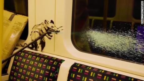Banksy&#39;s latest artwork on pandemic has been removed from the London Underground