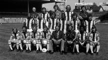 West Brom&#39;s squad for the 1978/79 season, featuring Cunningham, Regis and Batson.