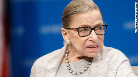 Supreme Court Justice Ruth Bader Ginsburg delivers remarks at the Georgetown Law Center on September 12, 2019, in Washington, DC.  