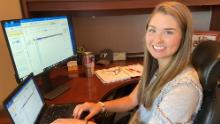 Jordan Mcelroy is an intern at Dell this summer. The company moved its summer intern program completely online this year.