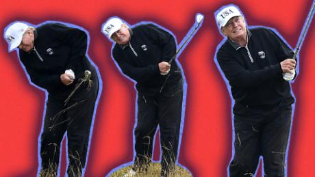 Nero fiddled. Trump plays golf