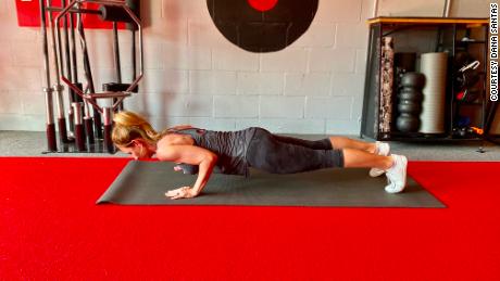 Push-ups strengthen arms, shoulders, back and core.