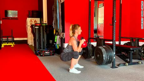Goblet squats emphasize strength in your glutes, legs and core.
