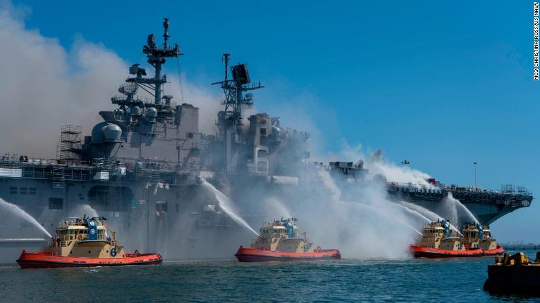 Navy charges sailor in connection with 2020 fire on USS Bonhomme Richard