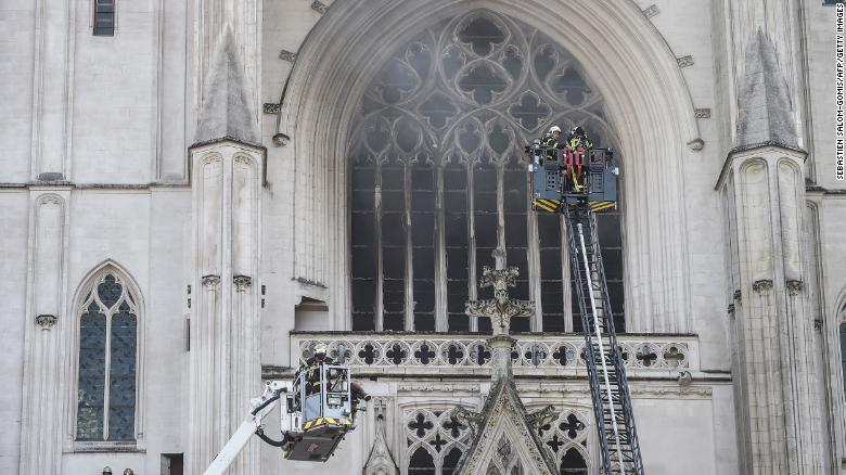 French cathedral blaze investigated as possible arson