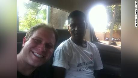 Mark Lieber and his friend and co-worker Arthur in Malawi.